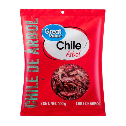 GREAT VALUE CHILE DE ARBOL SECO