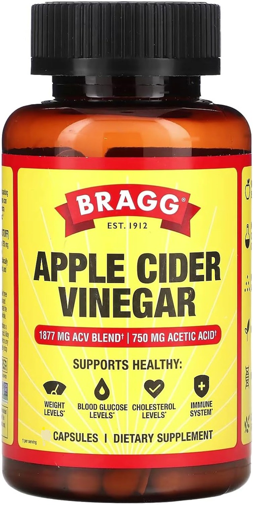 BRAGG APPLE CIDER VINEGAR 180 CAPSULAS