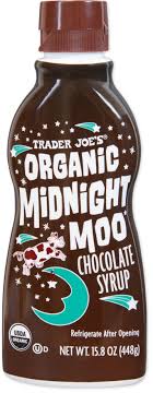 TRADER JOES ORGANIC MIDNIGHT MOO CHOCOLATE SYRUP