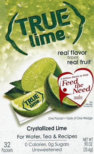 TRUE LIME CRYSTALLIZED LIME 32 PACKETS