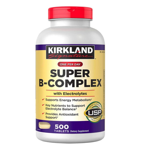 KIRKLAND SUPER B COMPLEX ELECTROLYTES 500 TABLETS